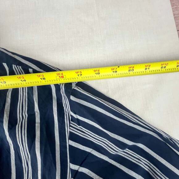 Burberrys of London Men’s Small Blue Long Sleeve Striped Dress Shirt Button Down - Picture 7 of 9